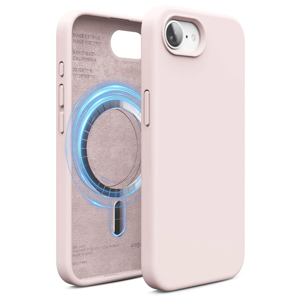 Elago Coque Silicone Magsafe pour iPhone 16e • Joli Rose