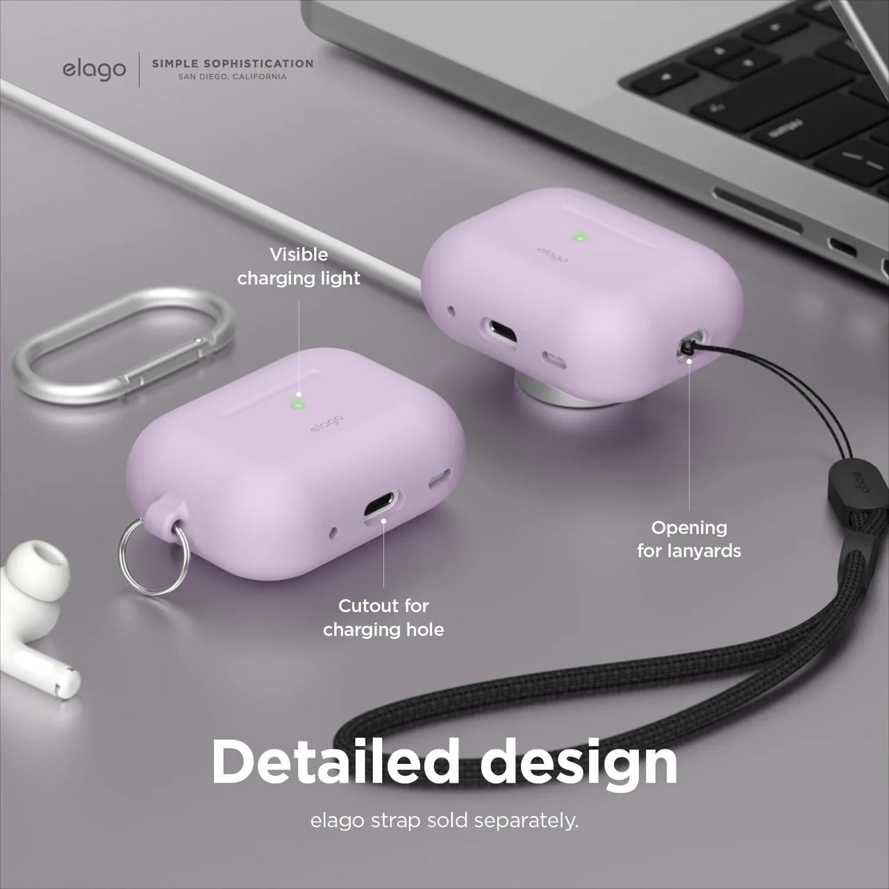 ELAGO Airpods Pro 2 • Coque Silicone • Bleu Indigo