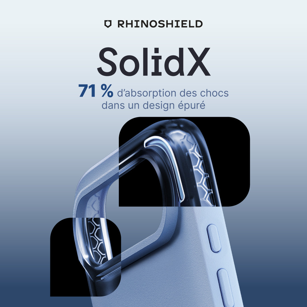 Rhinoshield Coque SolidX pour iPhone 17 Pro Max • Gris Argent