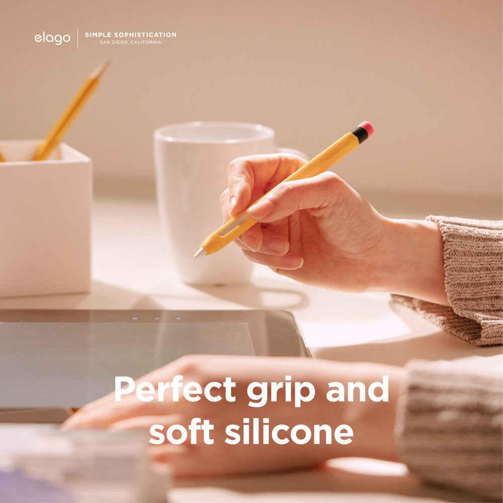 ELAGO Coque Silicone • Pour Apple Pencil 2 • Blanc