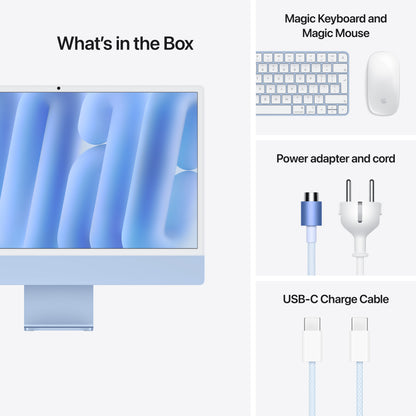 iMac 24" M4 10C/16GB/256GB/GPU10C/Gbit • Suisse-Français • Touch Num • Bleu