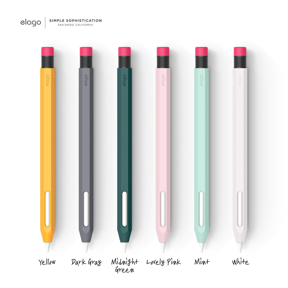 ELAGO Coque Silicone • Pour Apple Pencil 2 • Blanc