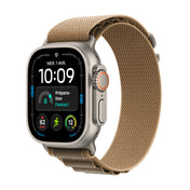 Apple Watch Ultra 4 GPS + Cellular, Boîtier en titane naturel de 49 mm, Boucle Alpine désert - S
