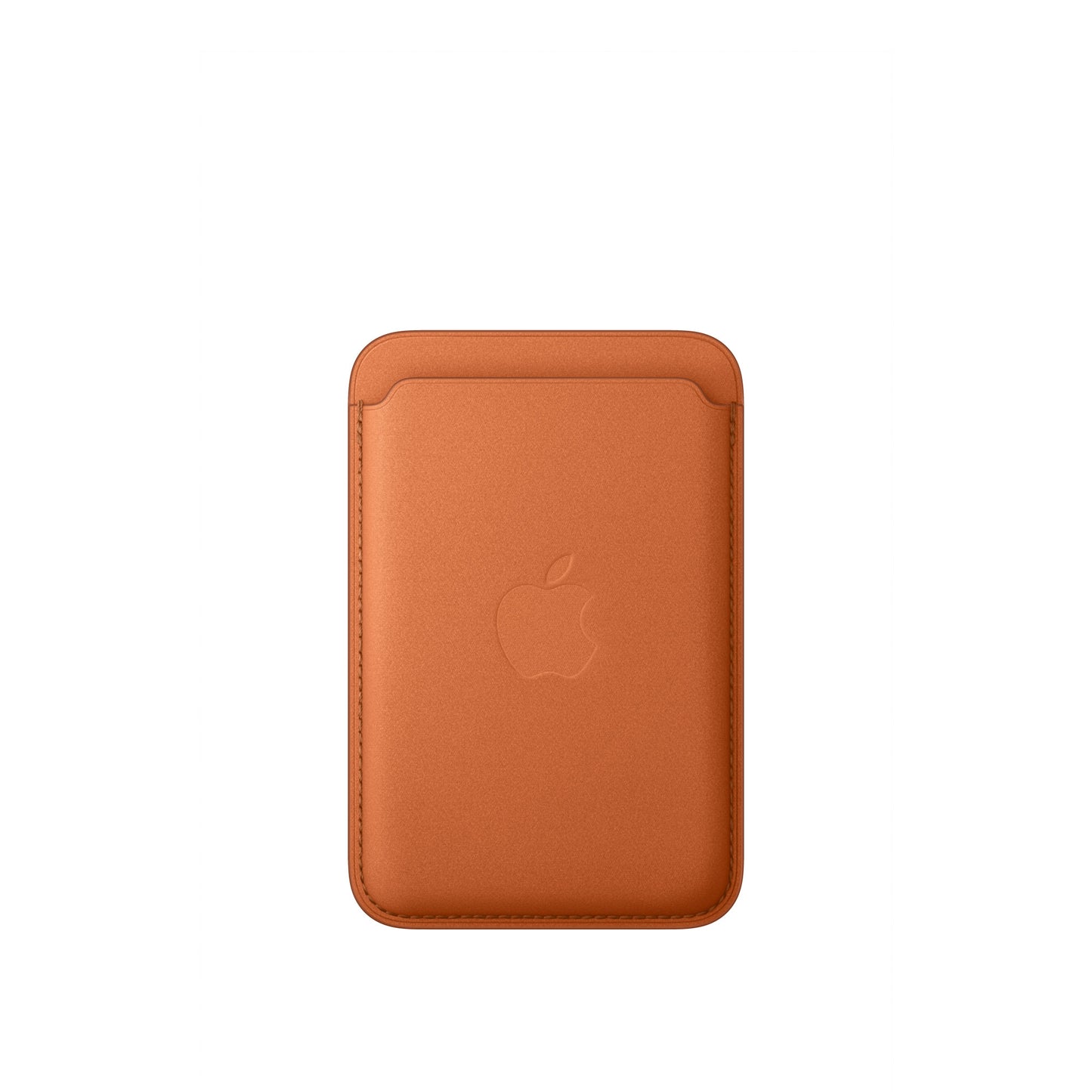 Porte-cartes en tissage fin pour iPhone avec MagSafe • Roux Orangé