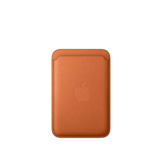 Porte-cartes en tissage fin pour iPhone avec MagSafe • Roux Orangé