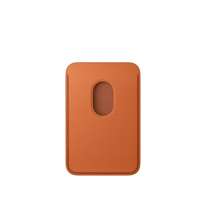 Porte-cartes en tissage fin pour iPhone avec MagSafe • Roux Orangé