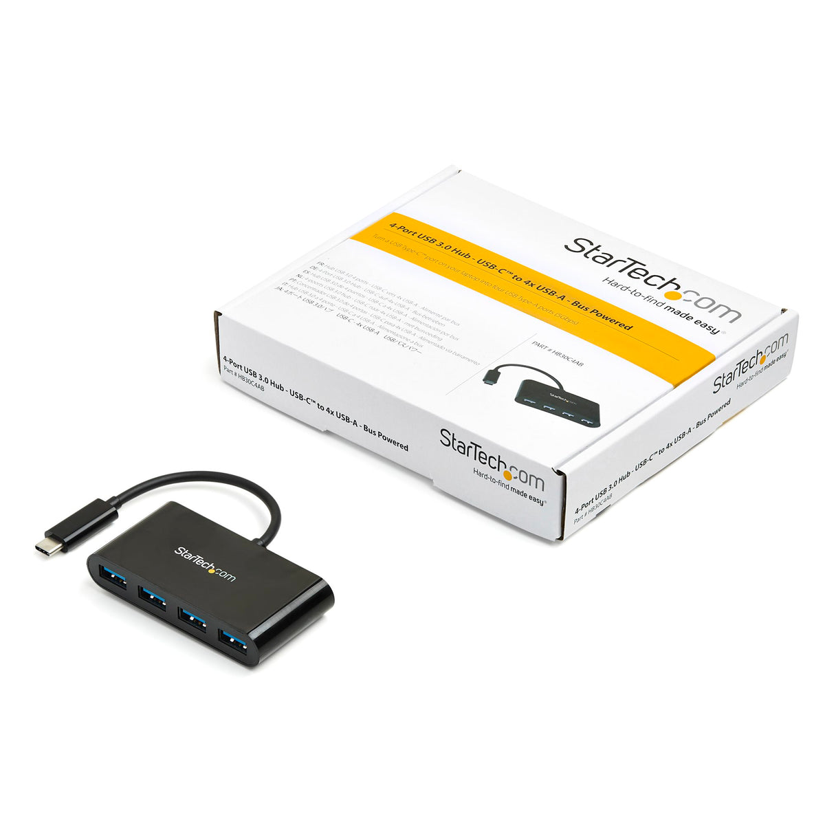 StarTech.com Hub USB-C à 4 ports alimenté par bus - USB-C vers 4x USB-A - USB 3.0 - 5Gbps