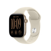 Apple Watch Series 12 GPS, Boîtier en aluminium or clair de 42 mm, Bracelet Sport sable - S/M