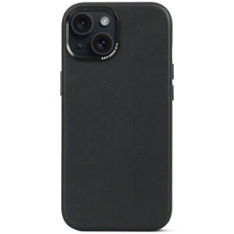 Decoded • Coque de protection en cuir pour iPhone 15 • Noir