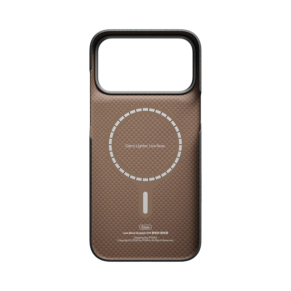 Pitaka Edge Case for iPhone 18 Pro • Noir Basalte
