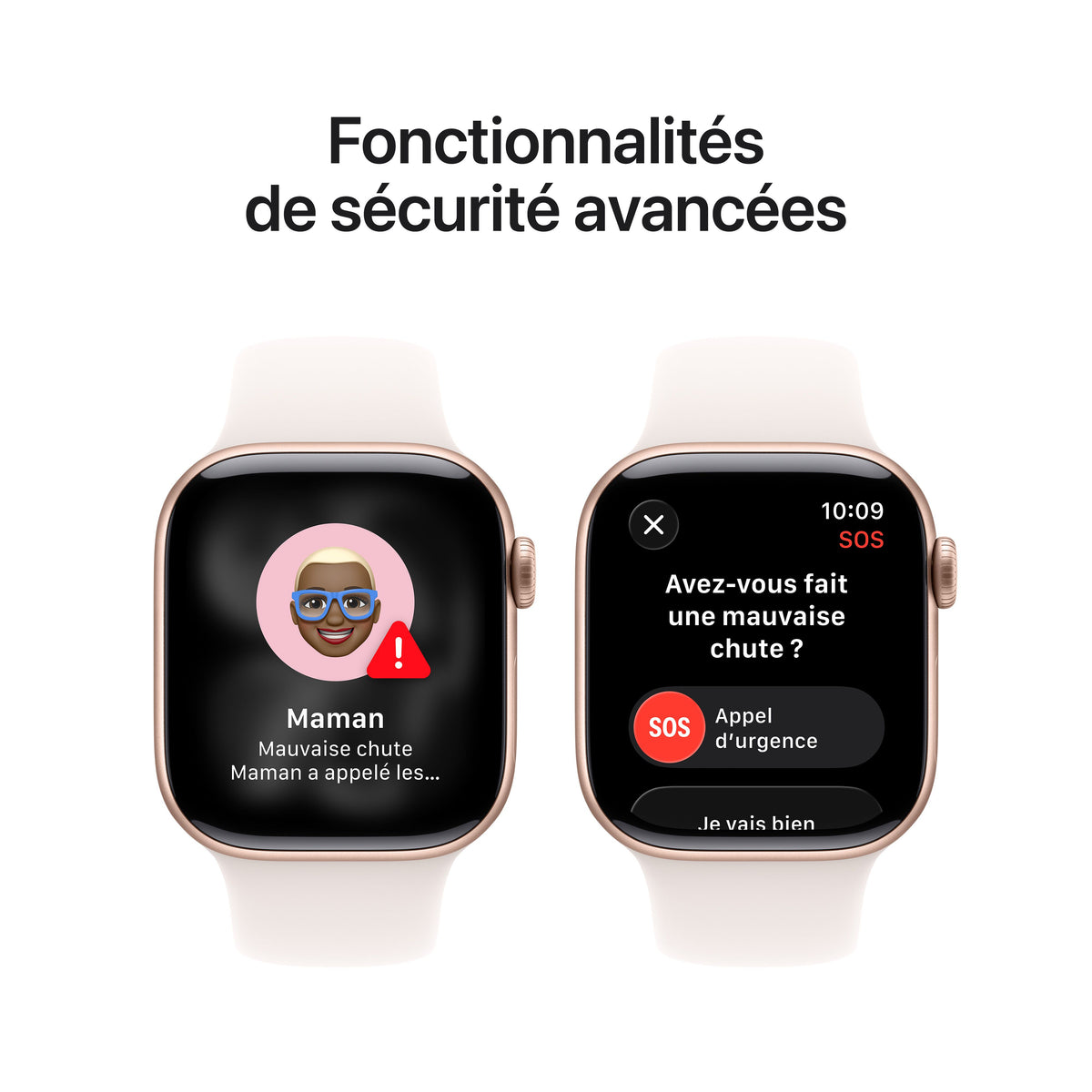 Apple Watch Series 11 GPS, Boîtier en aluminium or rose 42 mm, Bracelet Sport rose tendre - M/L