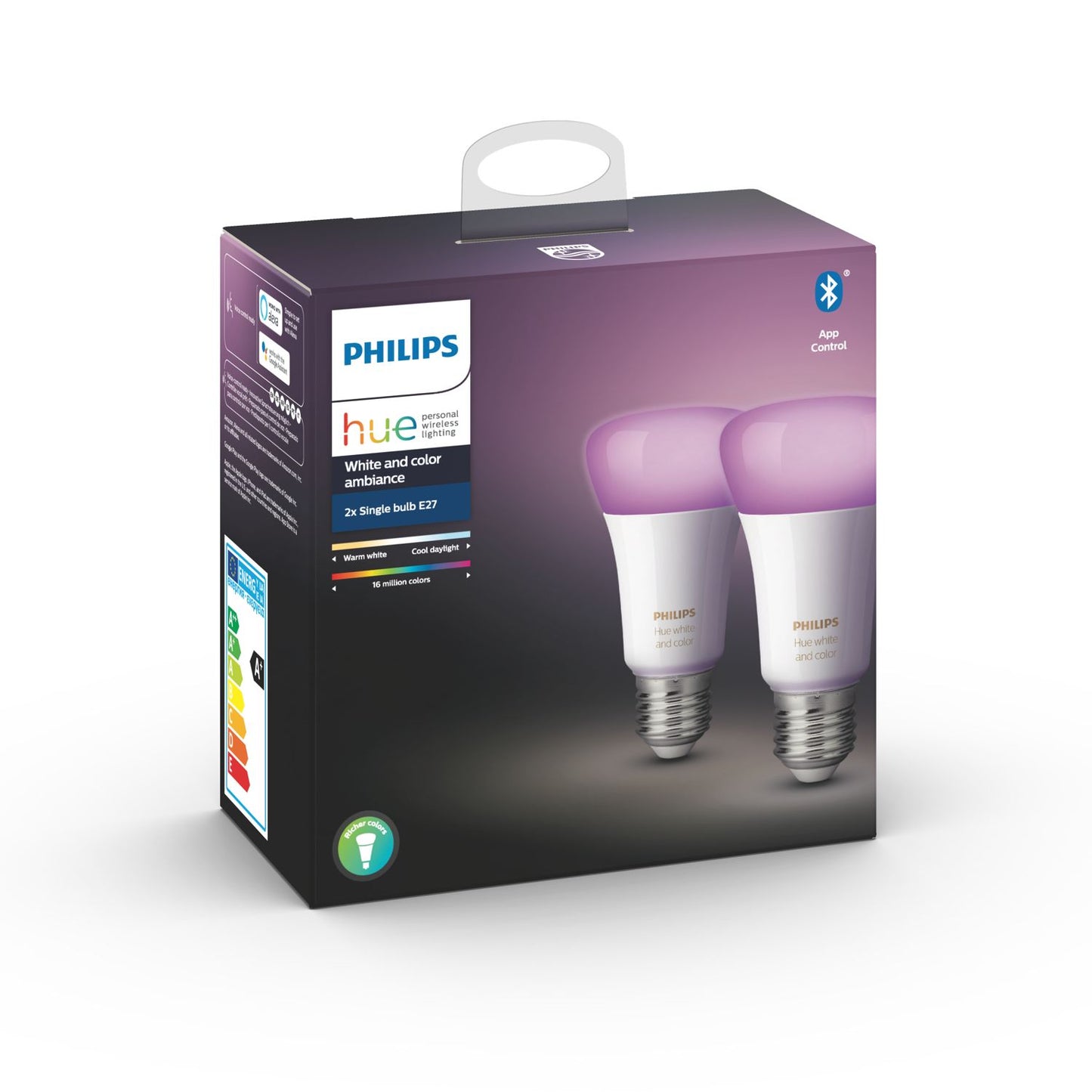 Philips Hue White and Color ambiance E27 • 2 ampoules