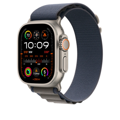 Apple Boucle Alpine pour Apple Watch 49mm • Bleu • Taille S