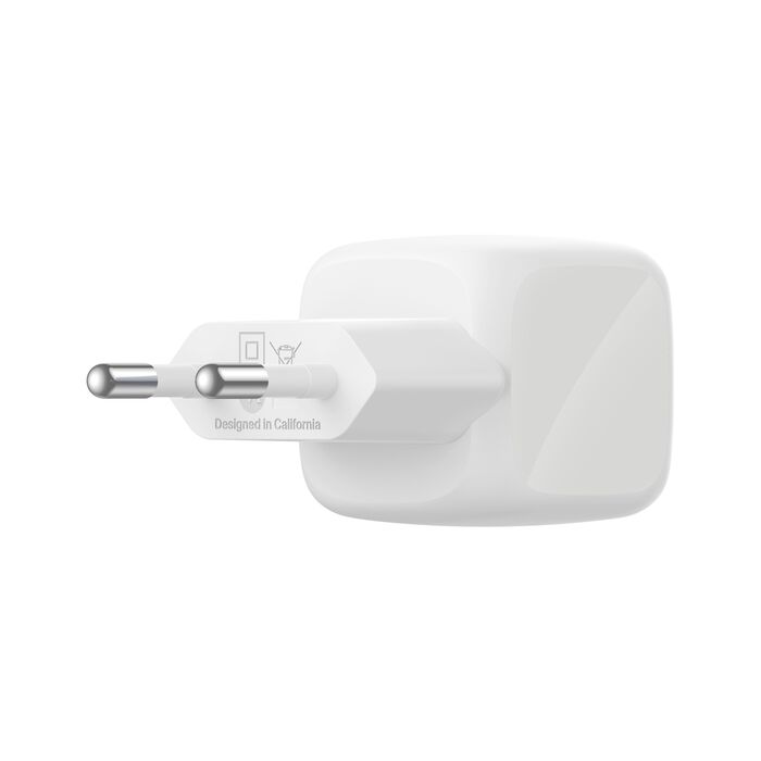 Belkin • BoostCharge Chargeur secteur USB-C GaN 30 W avec câble tressé 2 m • Gris