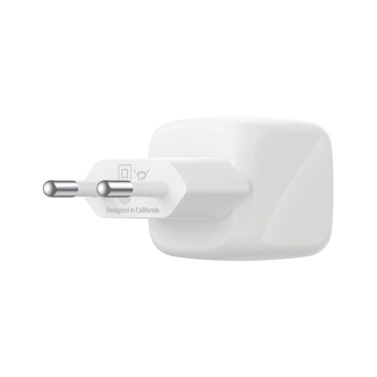 Belkin • BoostCharge Chargeur secteur USB-C GaN 30 W avec câble tressé 2 m • Gris