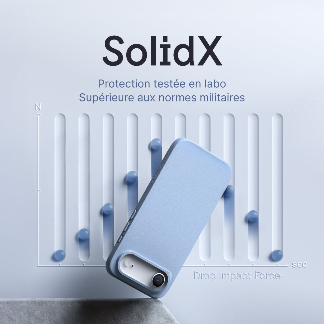 Rhinoshield Coque SolidX pour iPhone 17 Pro • Bleu Glacier