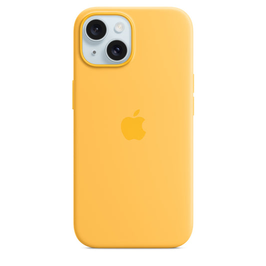 Apple • Coque en silicone avec MagSafe pour iPhone 15 • Rayon de soleil