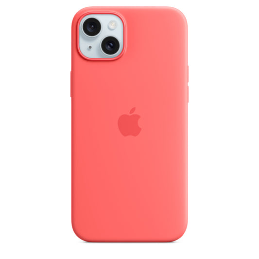 Apple • Coque en silicone avec MagSafe pour iPhone 15 Plus • Goyave