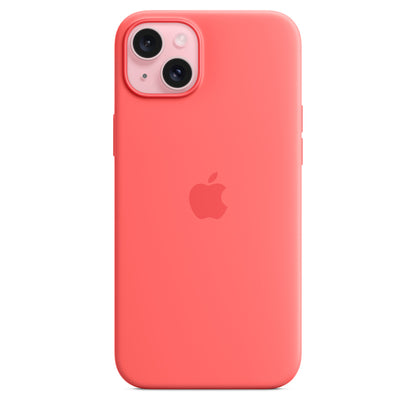 Apple • Coque en silicone avec MagSafe pour iPhone 15 Plus • Goyave