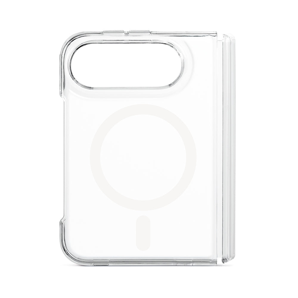 Lineheart Frozen • Coque Tranparente Magsafe iPhone Duo • Blanc