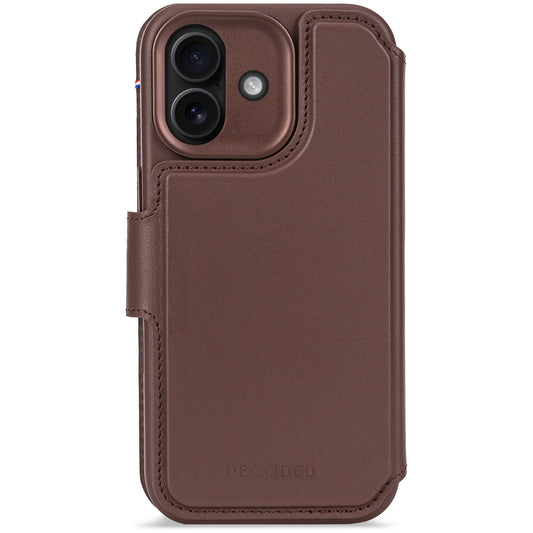 Decoded • Etui Portefeuille amovible pour iPhone 17 • Brun