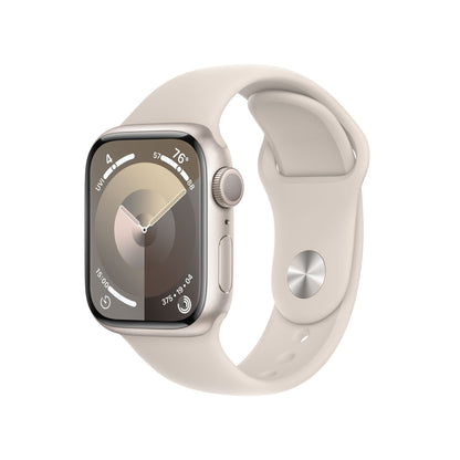 Apple Watch Series 9 • 41mm Lumière Stellaire • Bracelet Sport Lumière Stellaire M/L