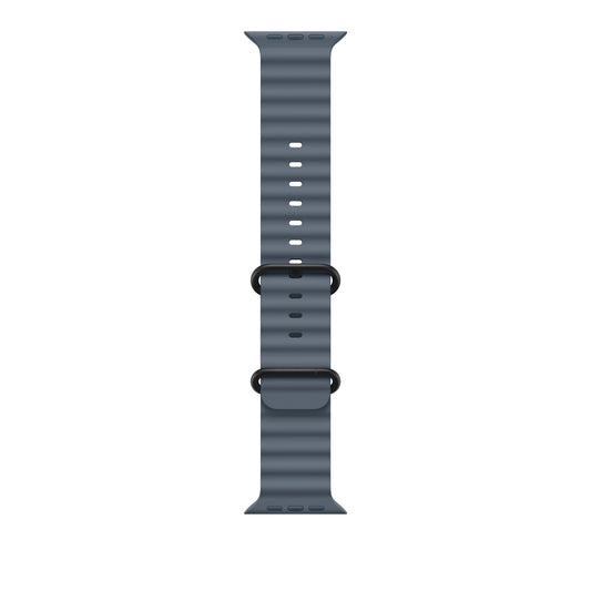 Bracelet Océan bleu maritime 49 mm - Finition titane noir