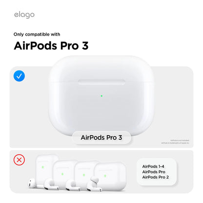 Elago • Coque Silicone avec Mousqueton • AirPods Pro 3 • Sable Rose