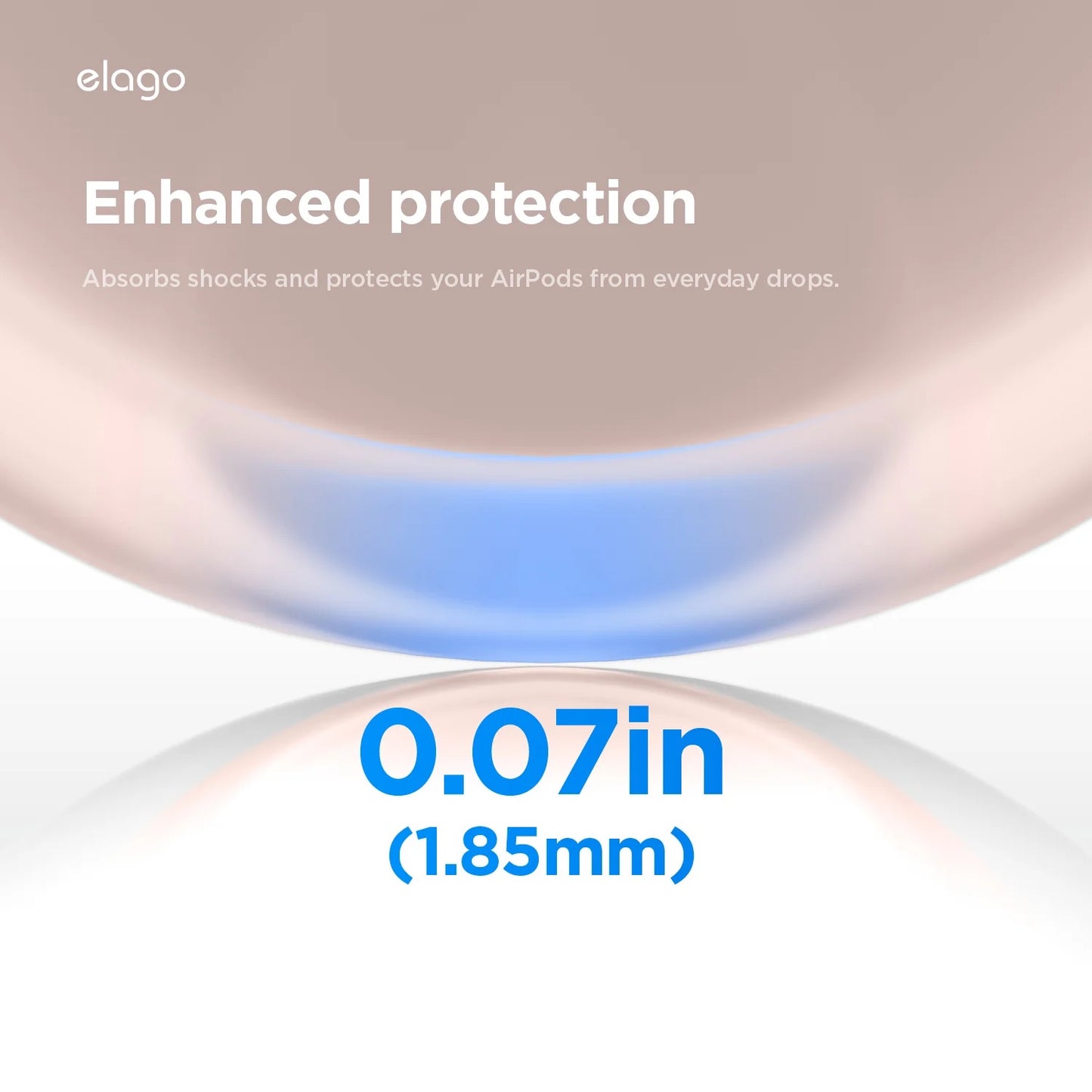 Elago • Coque Silicone avec Mousqueton • AirPods Pro 3 • Sable Rose