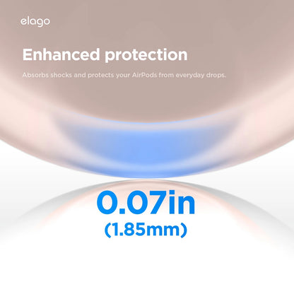 Elago • Coque Silicone avec Mousqueton • AirPods Pro 3 • Sable Rose