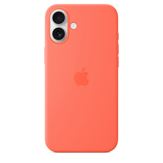 Apple Coque en silicone avec MagSafe pour iPhone 16 Plus • Tangerine