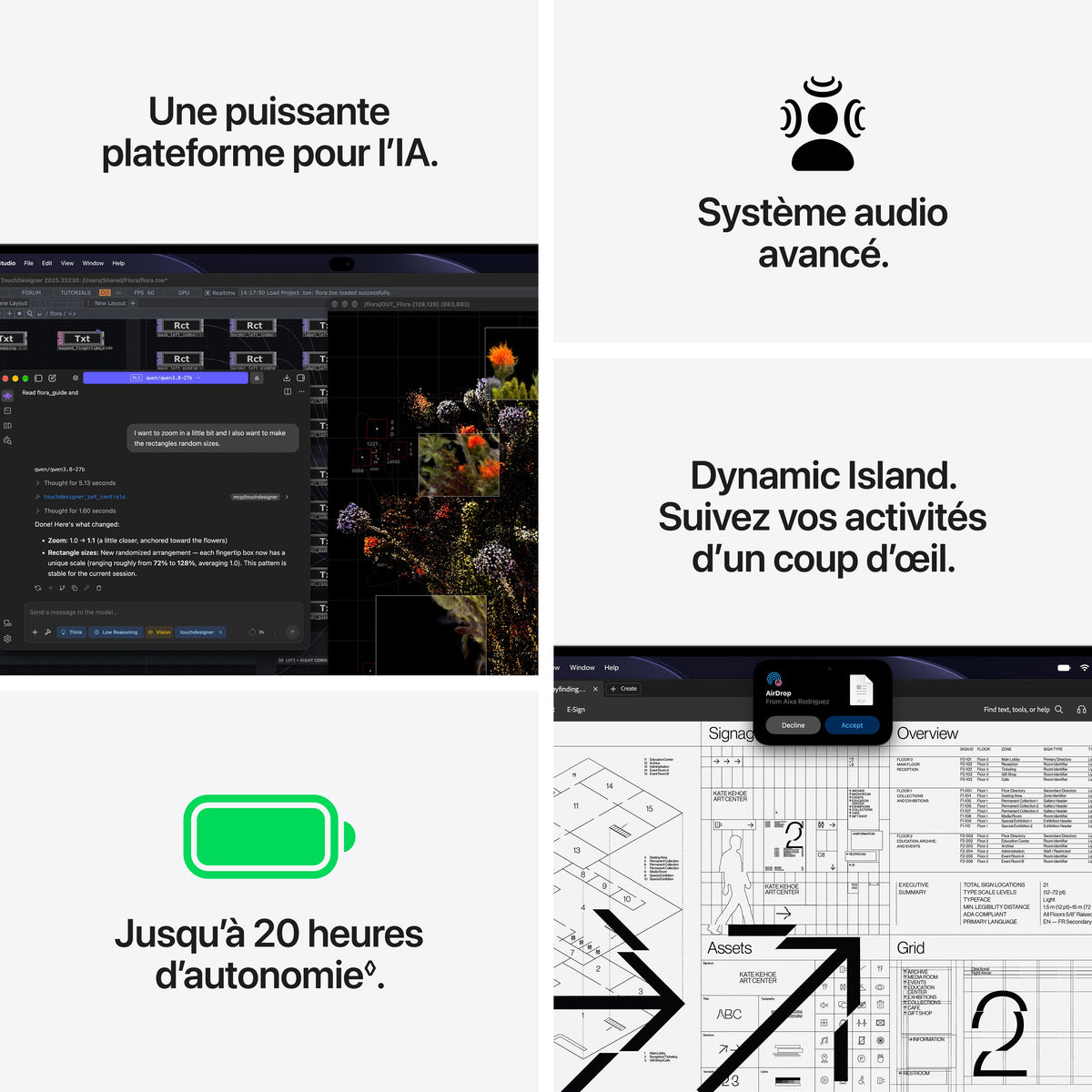 MacBook Pro 14 pouces avec Écran PROLED XDR: Puce Apple M5 Max avec CPU 18 cœurs et GPU 32 cœurs, 2 To SSD - Argent - AZERTY (français)