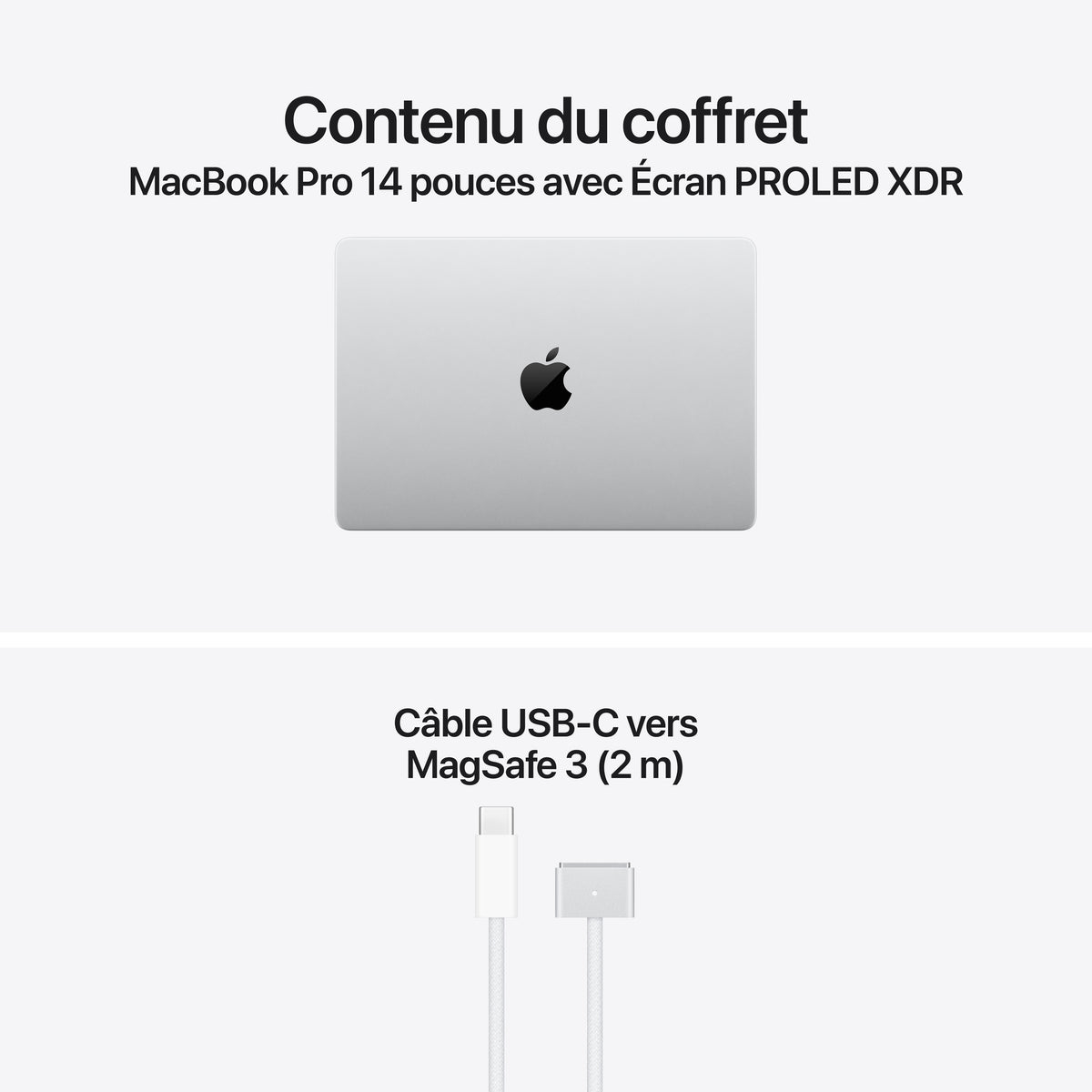 MacBook Pro 14 pouces avec Écran PROLED XDR: Puce Apple M5 Max avec CPU 18 cœurs et GPU 32 cœurs, 2 To SSD - Argent - AZERTY (français)