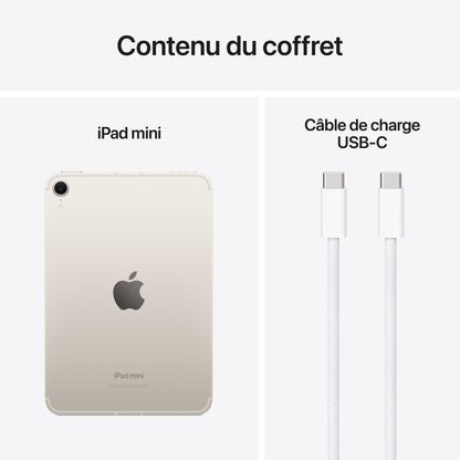 iPad mini Wi-Fi + Cellular 512 Go - Lumière stellaire (A17 Pro)