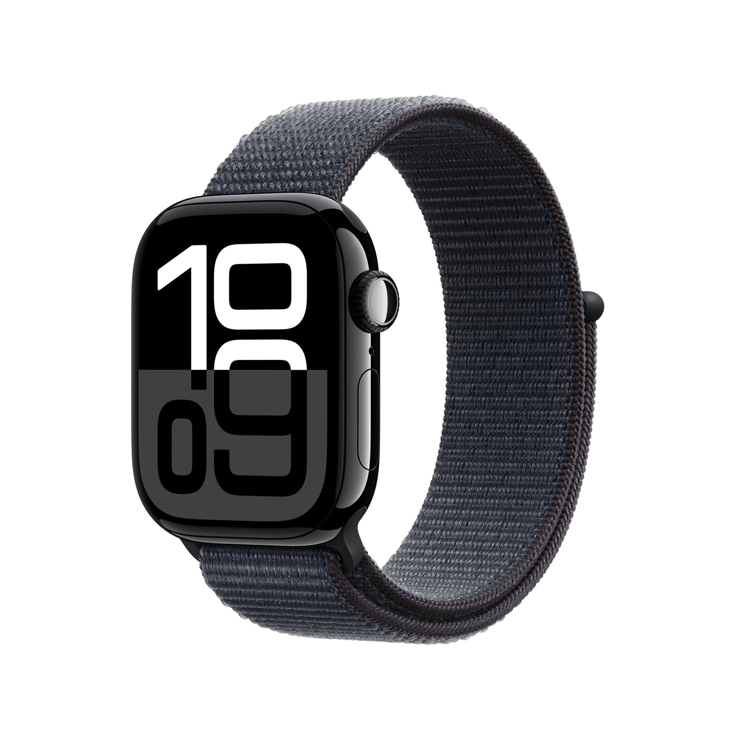 Apple Watch Series 10 • 42mm • Noir de jais • Boucle Encre Violette