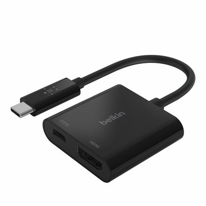 Belkin USB-C to HDMI Adapter + Charge • Noir
