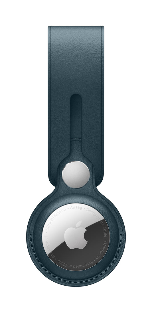 AirTag Leather Loop • Bleu Baltique