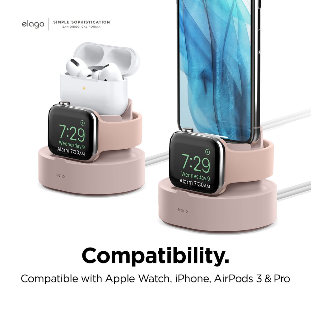 ELAGO Dual Mini Pro Stand de charge • Rose des Sables