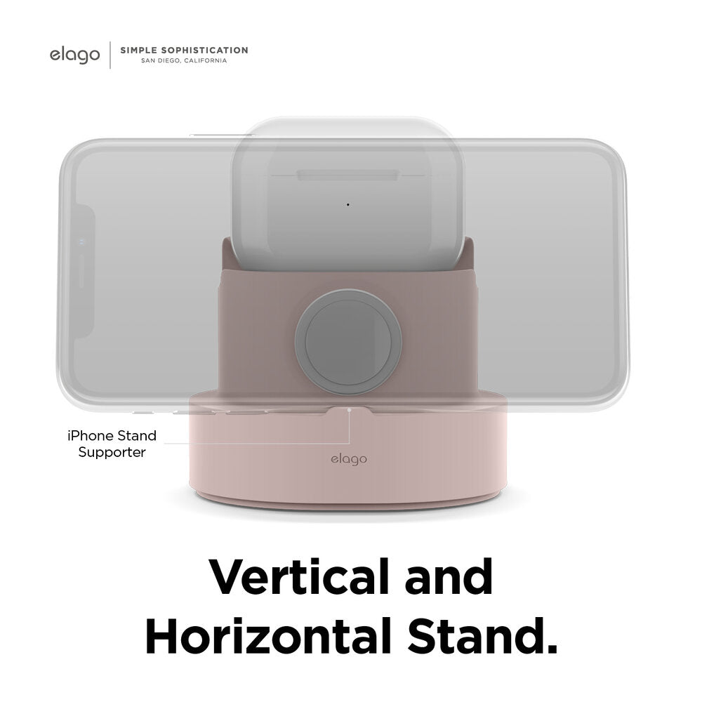 ELAGO Dual Mini Pro Stand de charge • Rose des Sables