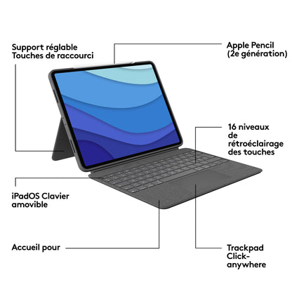 Logitech Combo Touch for iPad Pro 12.9" (5th gen) • Francais