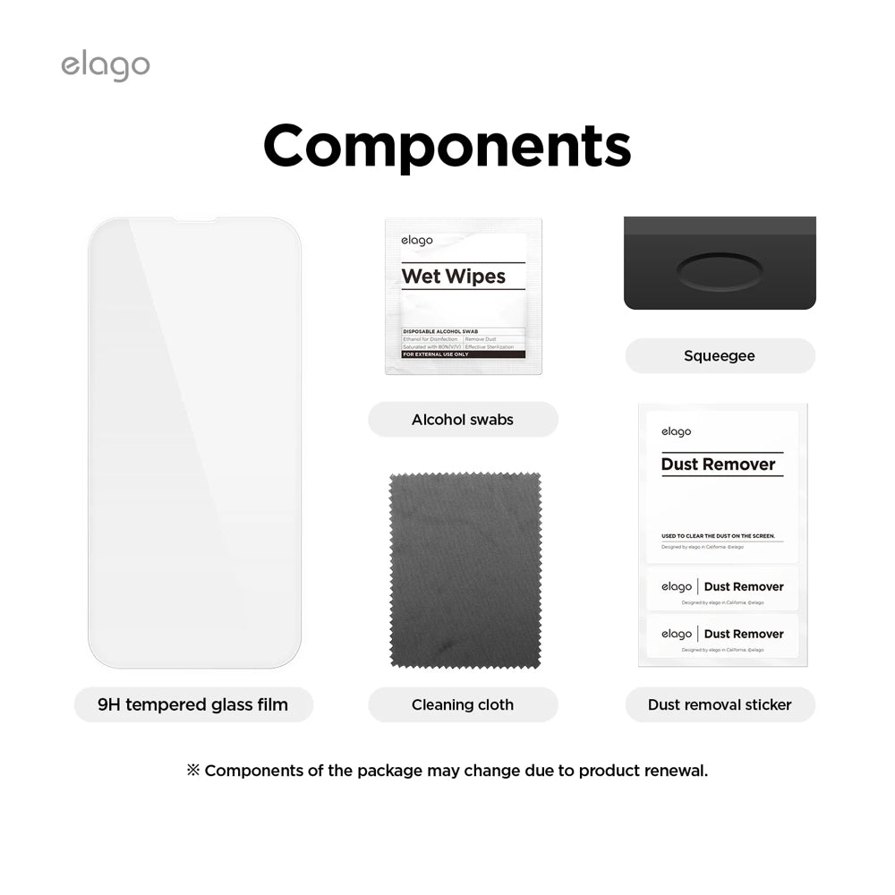 Elago Protection en verre trempé pour iPhone 16e • Transparent