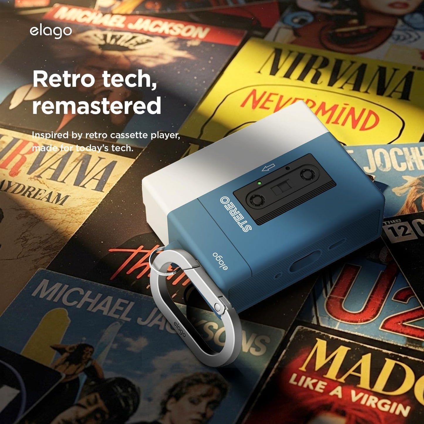 Elago • Coque Cassette Player Hang • AirPods Pro 3