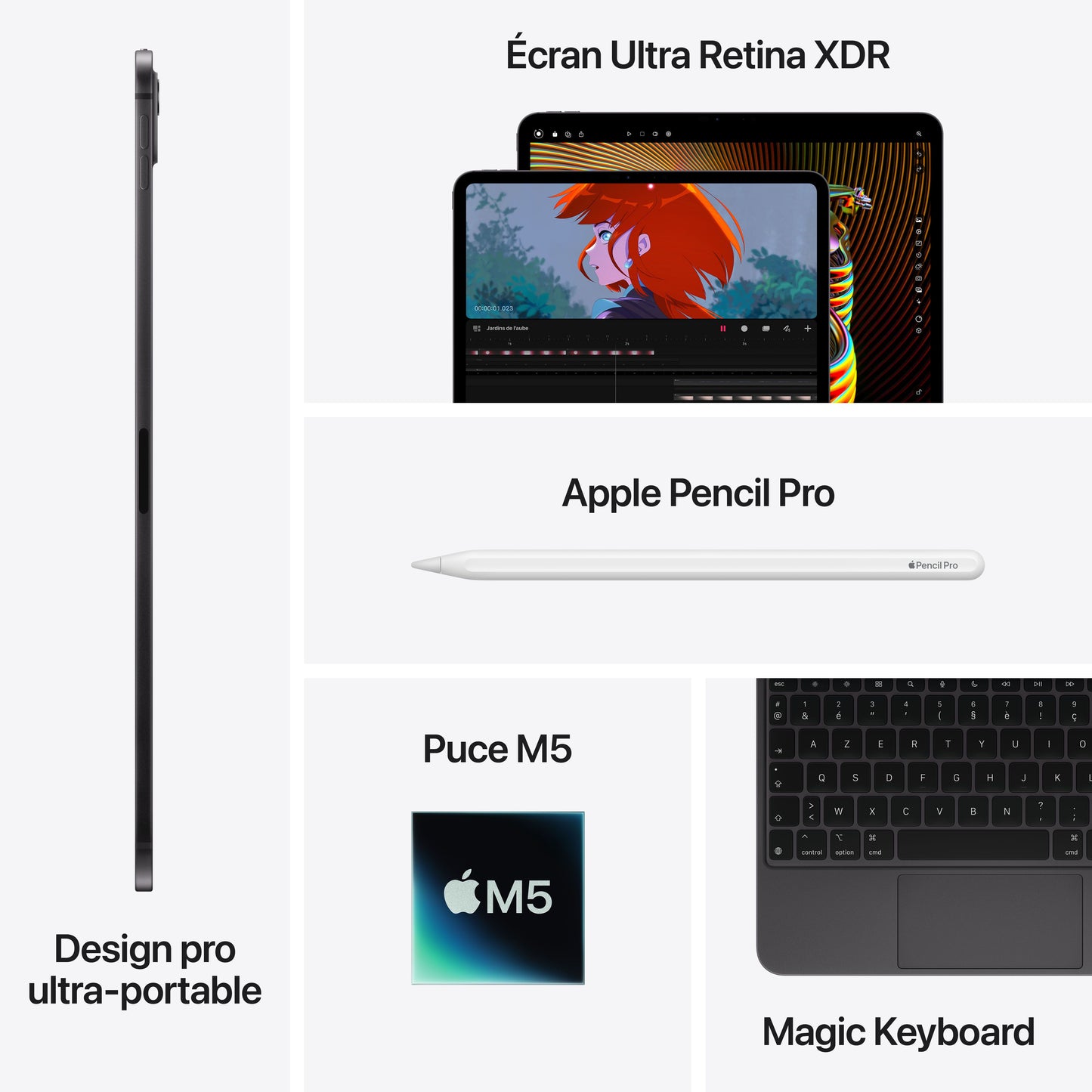 iPad Pro 13 pouces Wi-Fi 2 To Verre standard - Argent (M5)