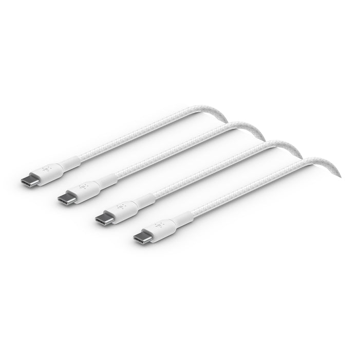 Belkin 2x Cable de charge USB-C vers USB-C renforcé • 2m • Blanc