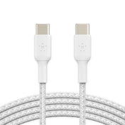Belkin 2x Cable de charge USB-C vers USB-C renforcé • 2m • Blanc