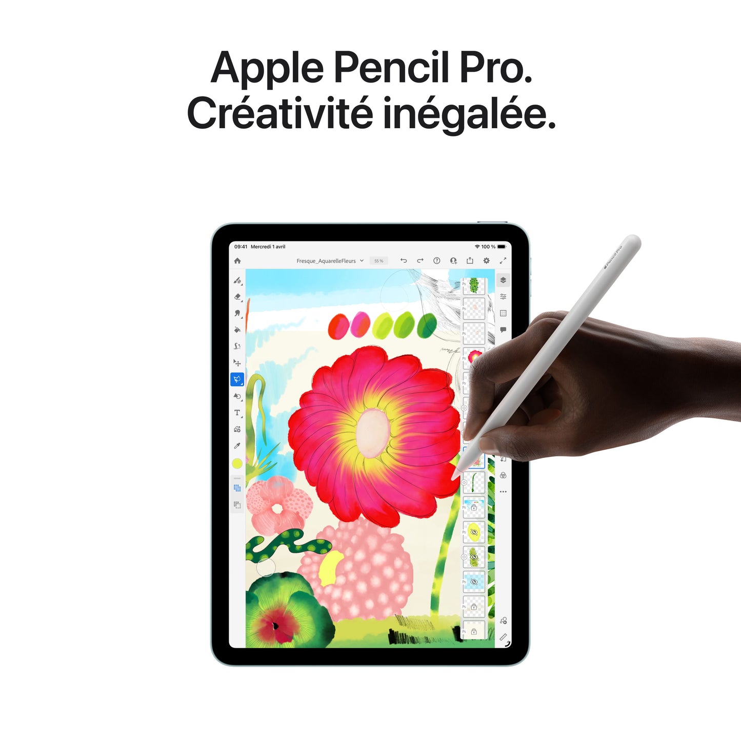 iPad Air 13 pouces Wi-Fi + Cellular 128 Go - Bleu (M4)