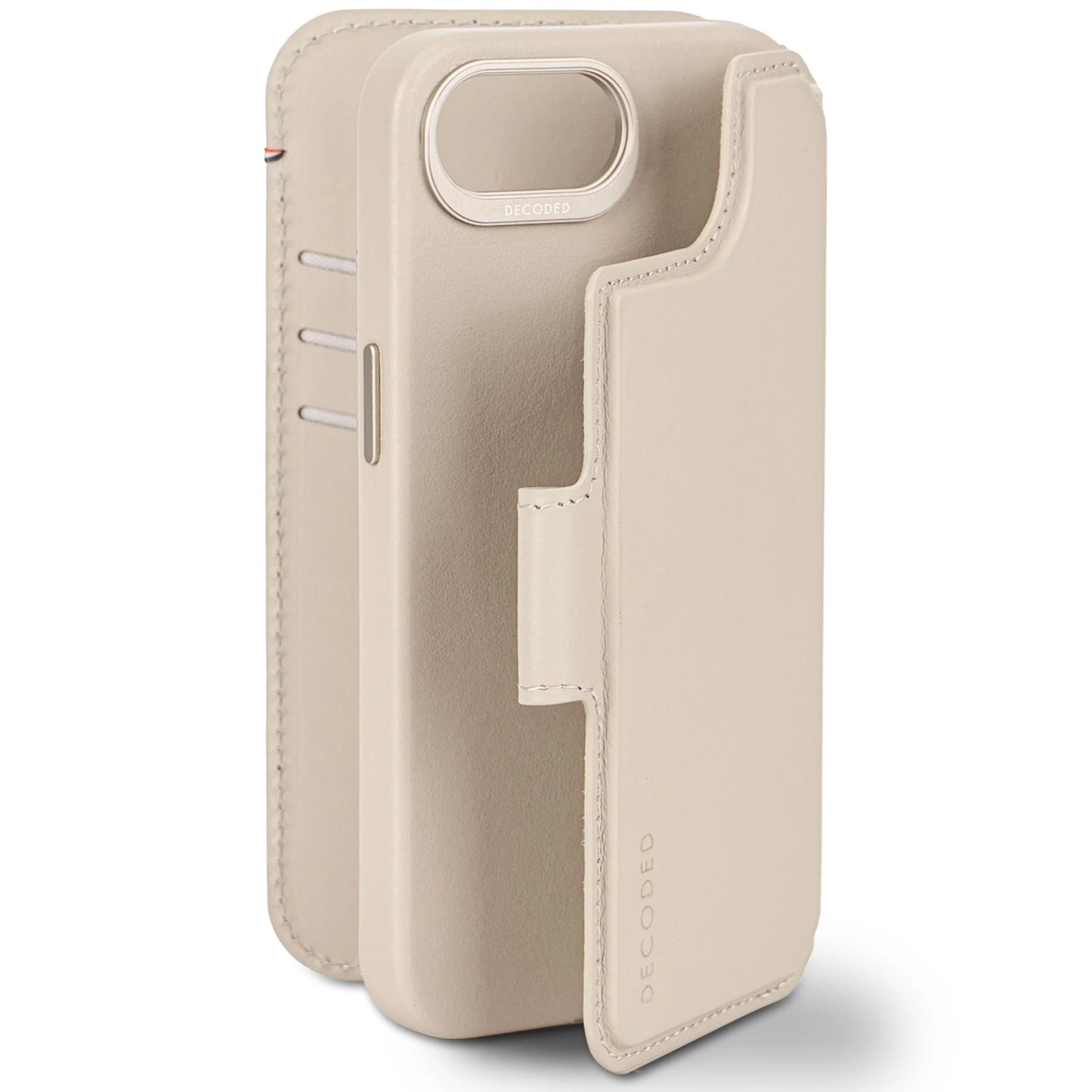 Decoded • Étui Portefeuille Détachable en Cuir pour iPhone 16e • Argile