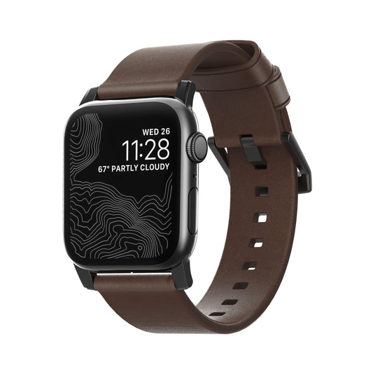 Nomad Strap Modern • 38/40mm • Marron • Connecteur Gris sidéral