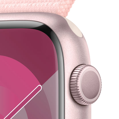 Apple Watch Series 9 • 45mm Rose • Boucle Sport Rose