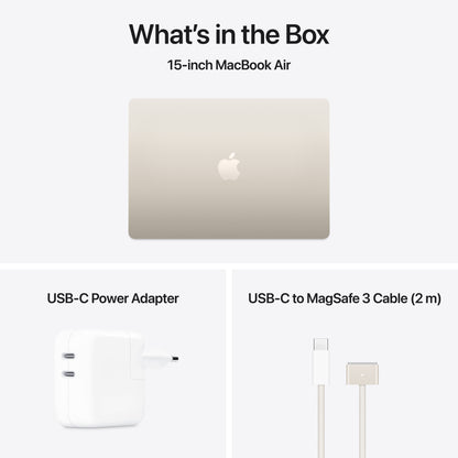 MacBook Air 15" M4 10C/16GB/512GB/GPU10C • Suisse-Français • Lumière Stellaire